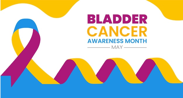 Bladder Cancer Awareness Month background or banner design template celebrate in may