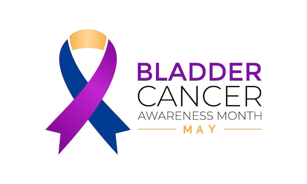 Vector bladder cancer awareness month is may that focuses attention on bladder cancer banner poster