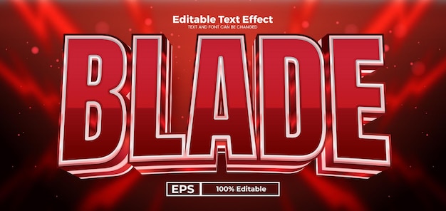 Blade editable text effect in modern trend style