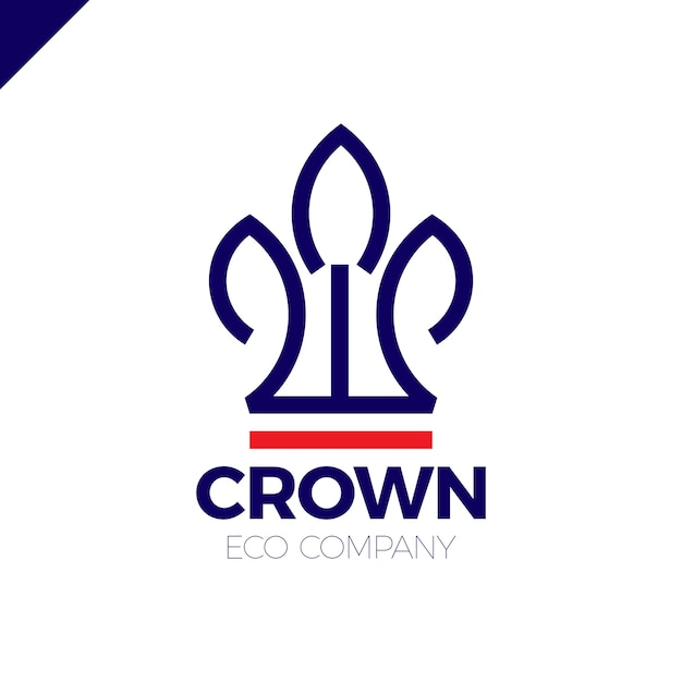 Bladeren Crown abstract Logo-ontwerp