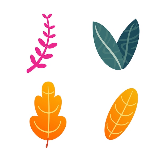 Bladeren en planten illustratie