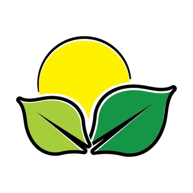 Bladgroen logo en symbool vector