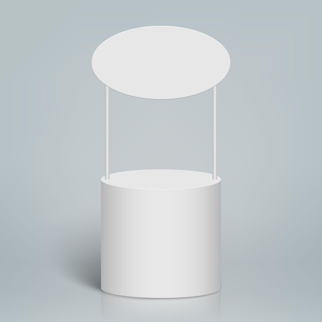 Vector blanco beursstand ronde promostand