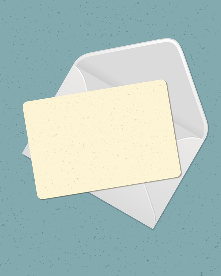 Vector blanco papieren kaart en envelop