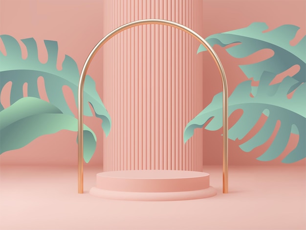 Vector blank 3d podium