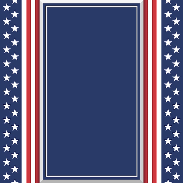 Blank abstract American background. Poster or brochure template.  illustration.