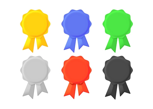 Vector blank awards template with ribbon best quality award