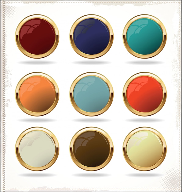 Vector blank badges