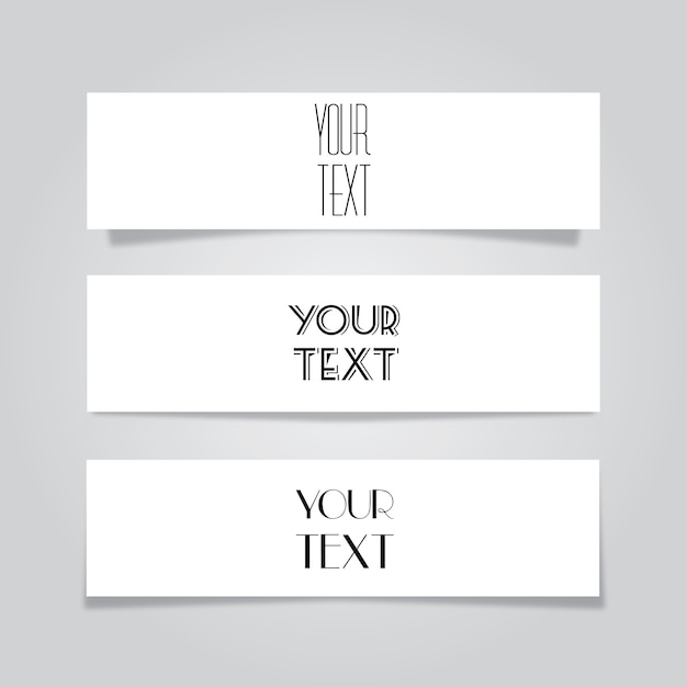 Vector blank banner set