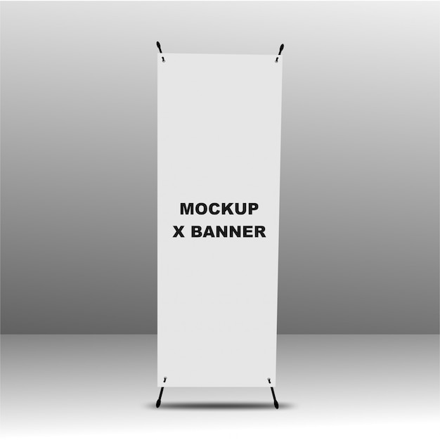 Vector blank banner x-stands