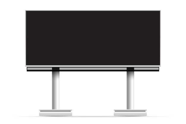 Blank billboard construction mockup vector illustration