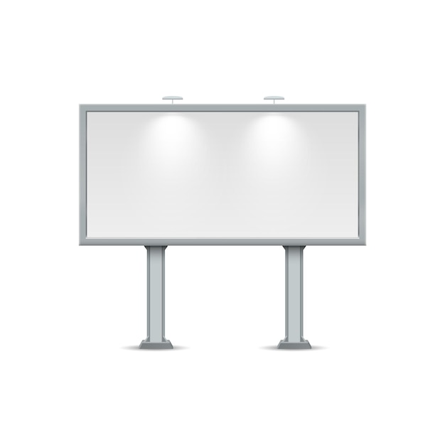 Blank billboard Illustration isolated on white background Graphic concept for your design