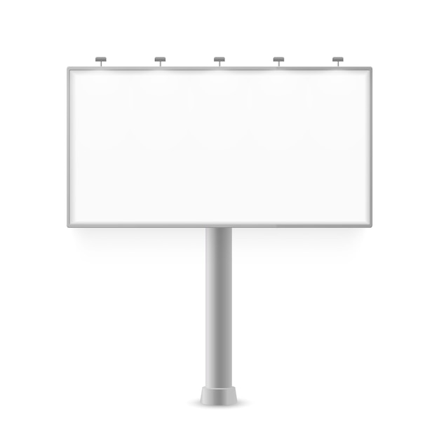 Blank billboard mockup for your advertisement design vector illustration