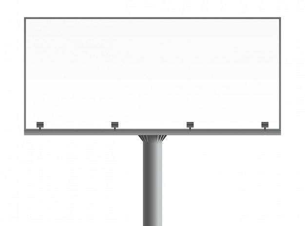 Vettore mockup cartellone bianco.