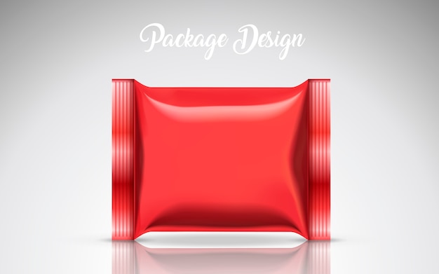 Blank biscuit package template illustration