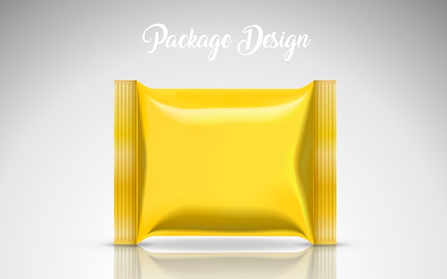 Blank biscuit package template illustration