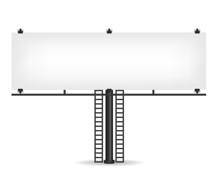 Vector blank black billboard