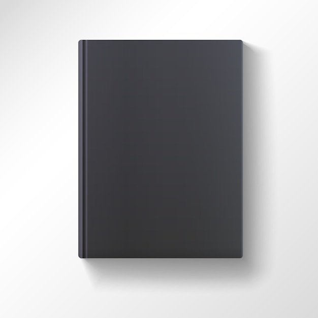 Blank black book isolated