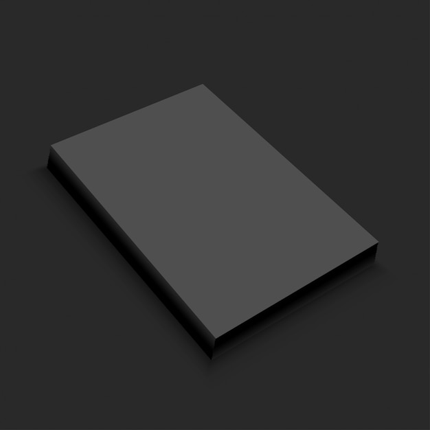 Vector blank black paper template