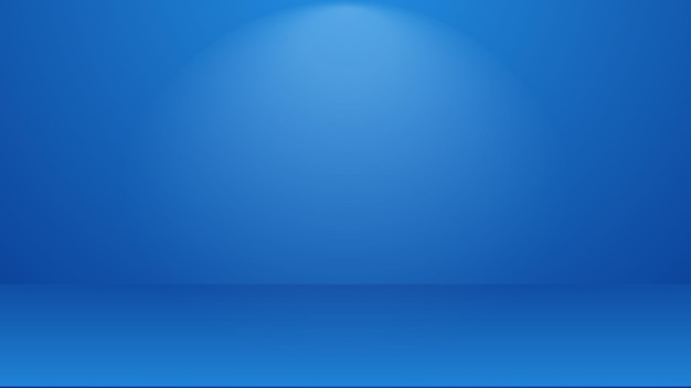 Вектор Пустая синяя студия с цветным световым эффектом фона для отображения продукта и графического дизайна