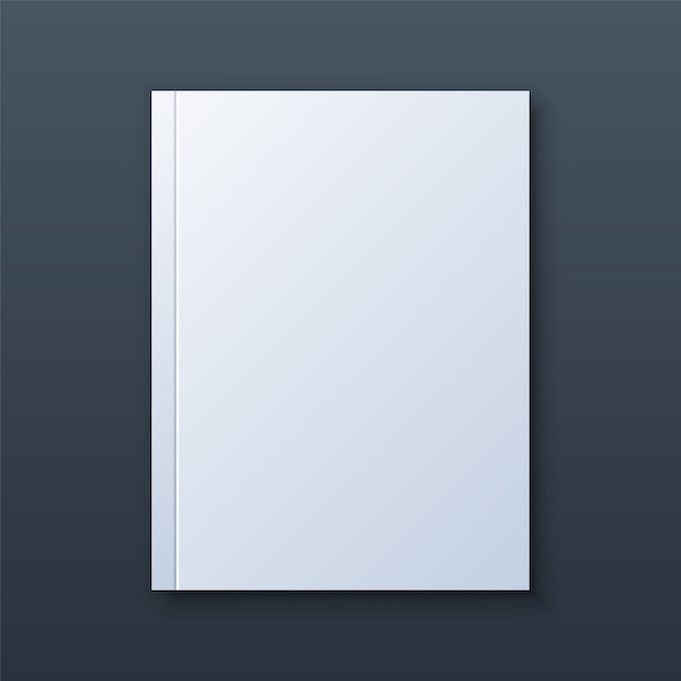 Vector blank book cover mockup