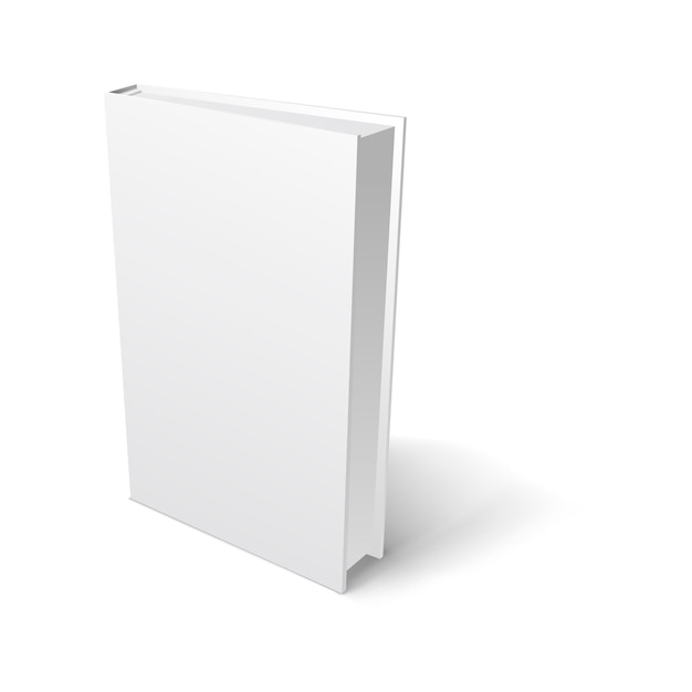 Vector blank book cover on a white background