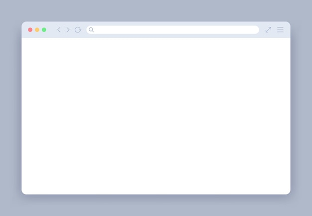 Vector blank browser window