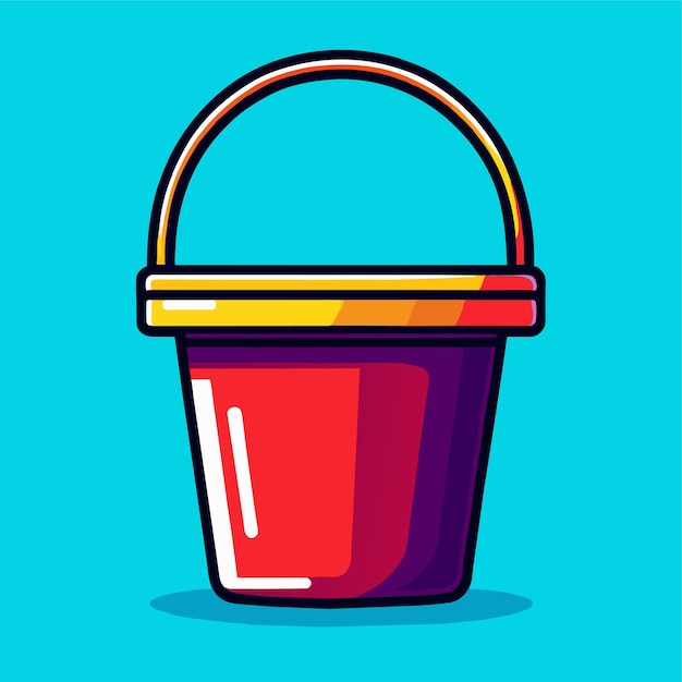 Vector blank bucket vector illustration