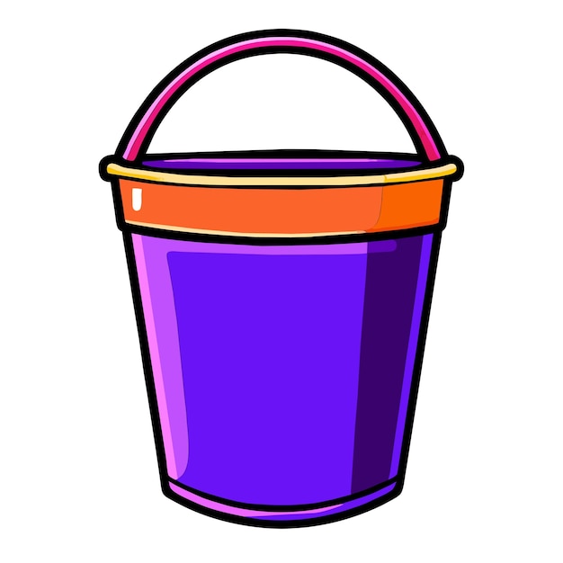 Vector blank bucket vector illustration