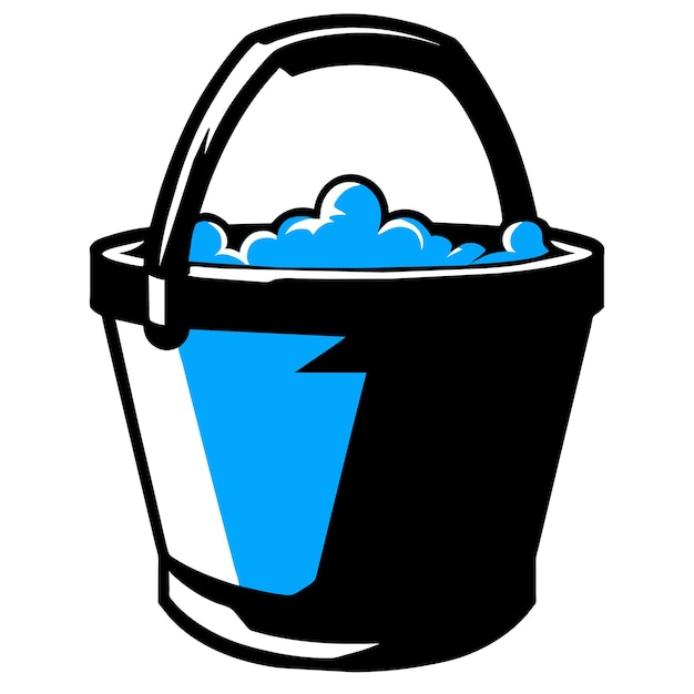 Vector blank bucket vector illustration