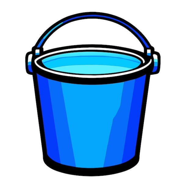 Vector blank bucket vector illustration