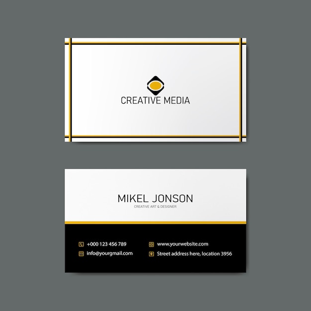 Vector blank business card design mockup vector