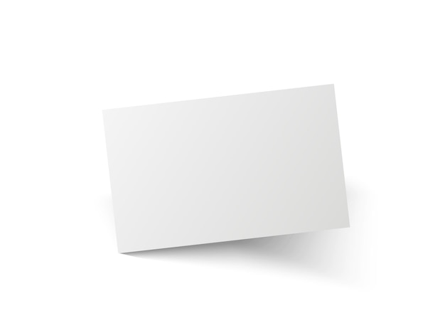 Vector blank business card falling voucher template empty gift cards vector realistic mockup