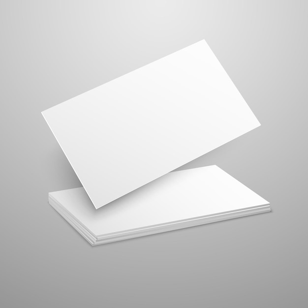 blank Business card on grey