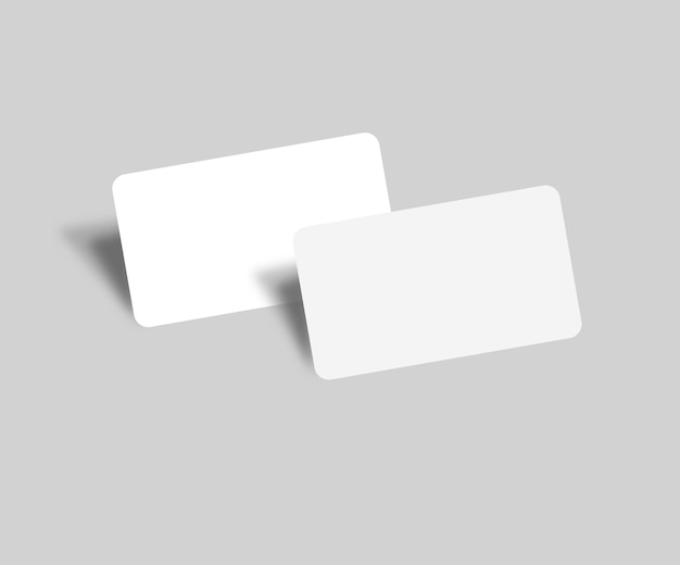 Blank business card mockup vector