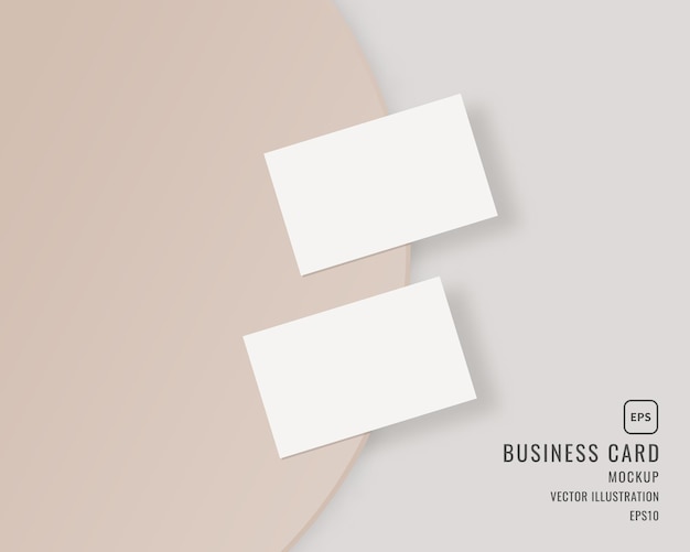 Blank business card.template of two horizontal business cards.