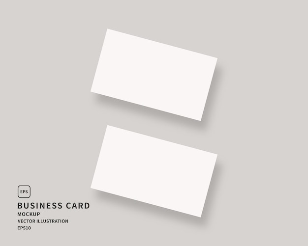Vector blank business card .  of two horizontal business cards.