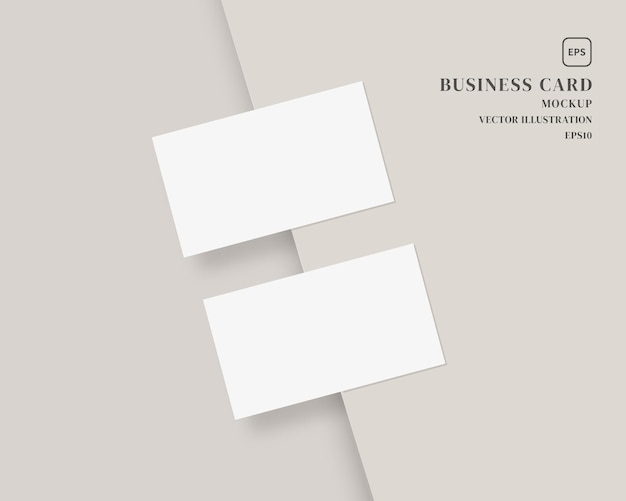 Vector blank business card .  of two horizontal business cards.