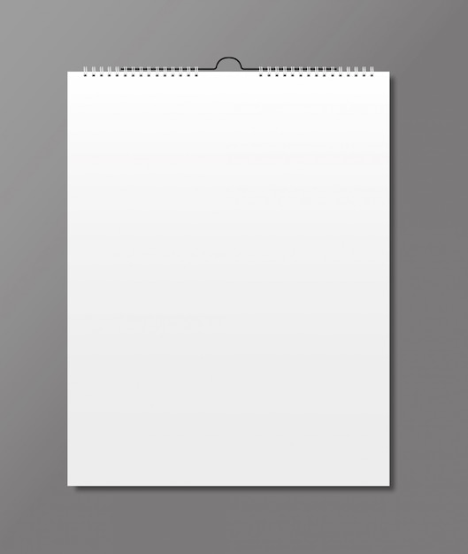 Vector blank calendar, card design