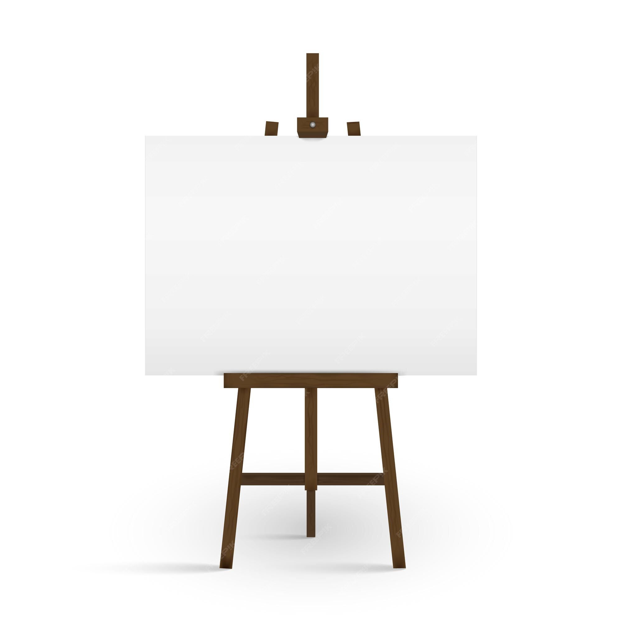 Wood easel or painting art board with white Vector Image