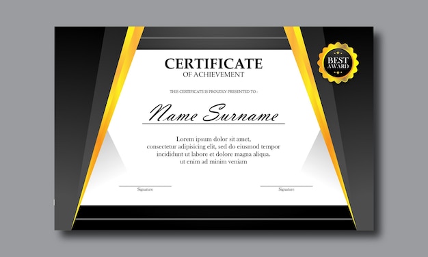 Blank certificate template design