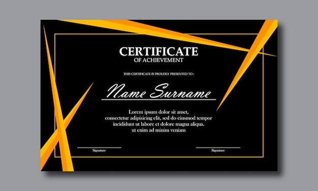 Blank certificate template design