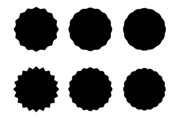 Vector blank circle shapes set