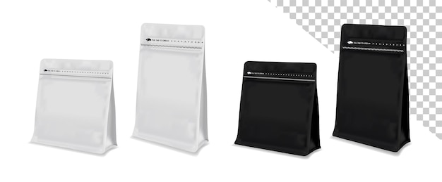blank coffee bag vector bag for coffee bean