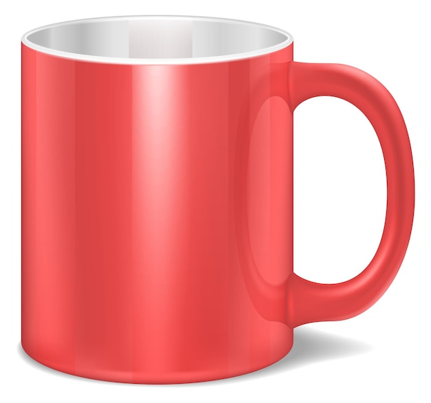 Blank coffee cup mockup Realistic ceramic mug