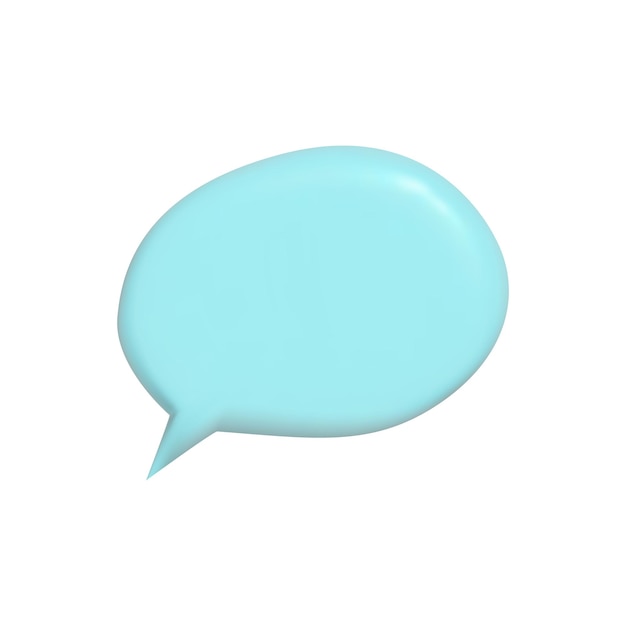 Blank color speech bubble vector illustration 3d vector talking cloud