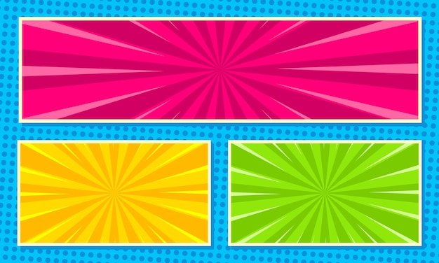 Blank colorful pop art comic background