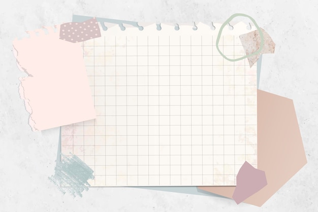 blank colorful ripped notepaper vector
