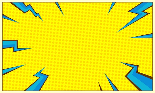 blank comic background with thunder flash