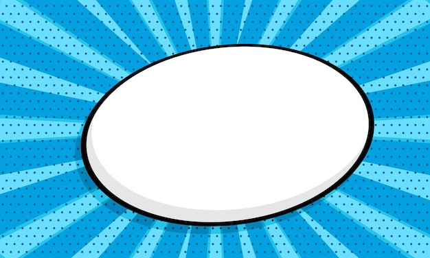 Vector blank comic cartoon template blue background